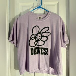 Dawes light purple T-Shirt with Flower Design. Purchased at Dawes merch booth.